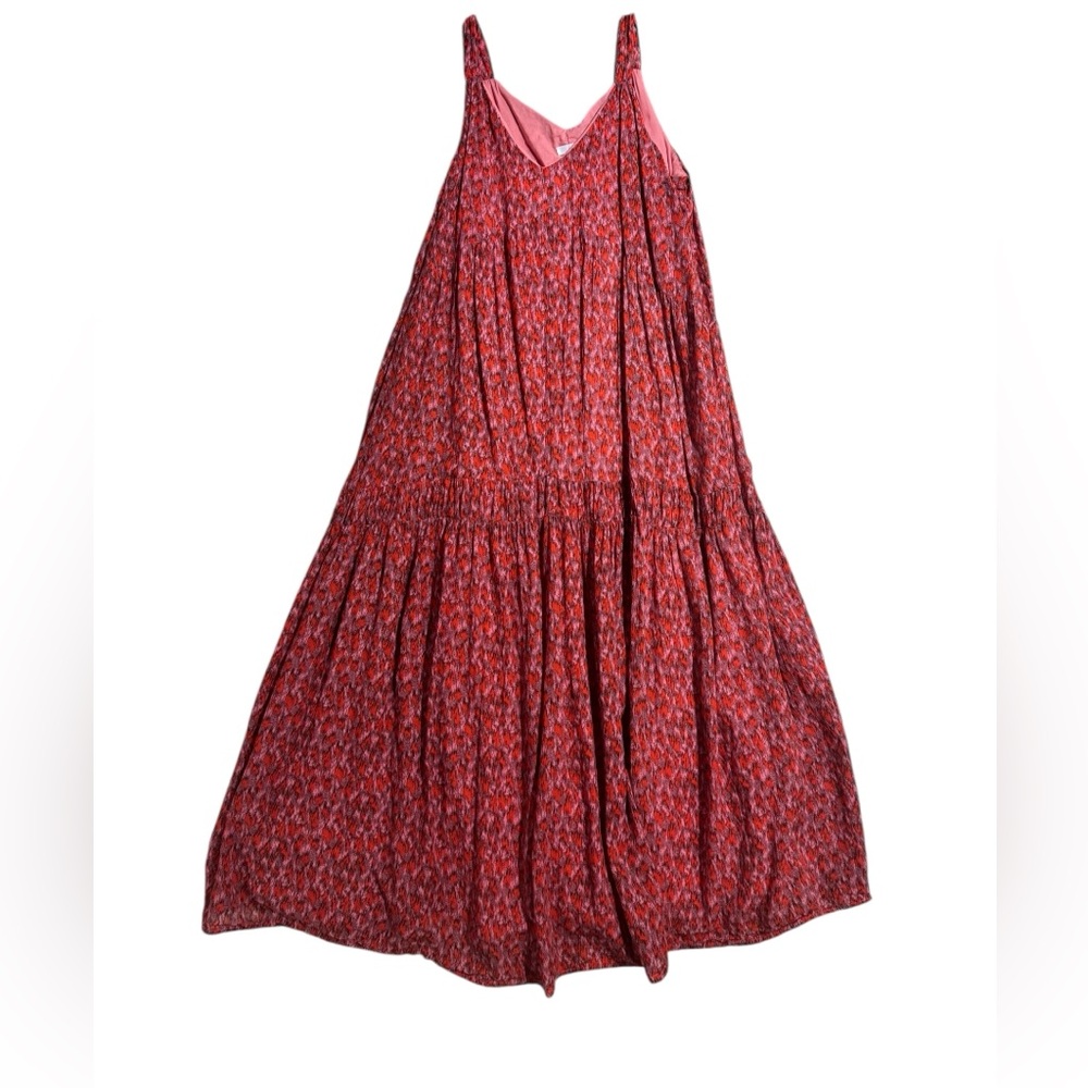 Joie Cotton Maxi Dress Tea Rose Size Medium V-Neck Summer Dress - Picture 3 of 7
